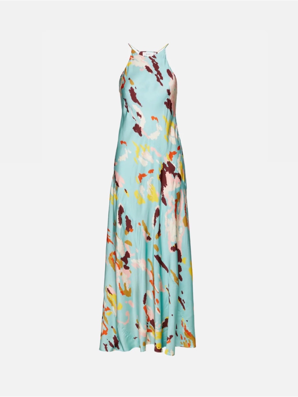 A.L.C. Sybil Printed Satin Maxi Dress Nwt Mint Multi Size 2 $795